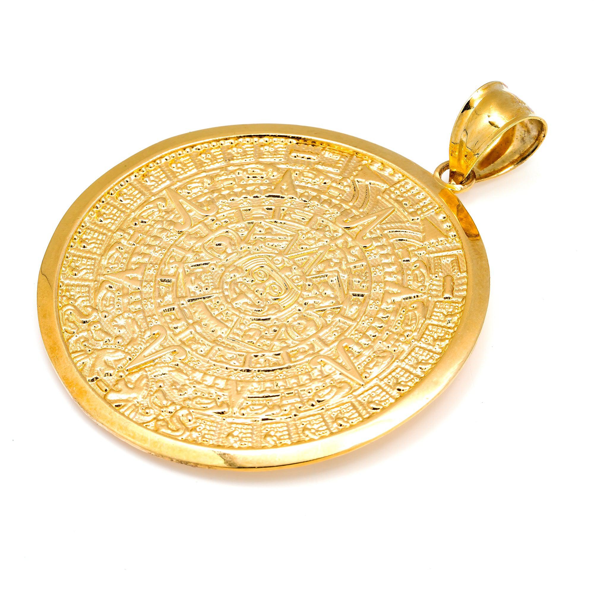 10K GOLD COIN PENDANT 2.6"