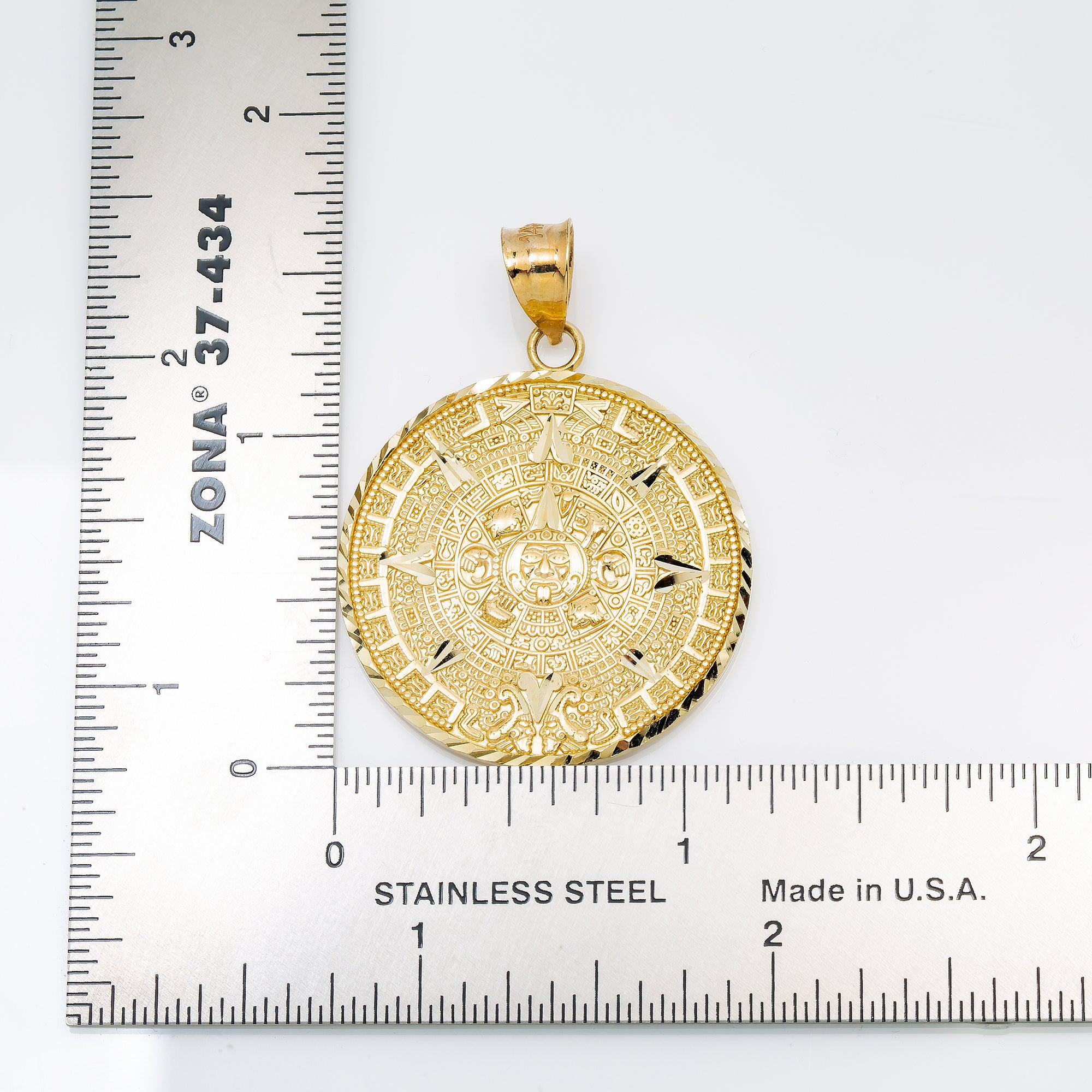 10K GOLD COIN PENDANT 1.6"