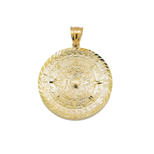 10K GOLD COIN PENDANT 1.9"