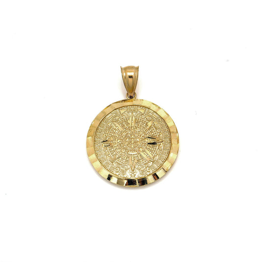 10K GOLD COIN PENDANT 1.4"