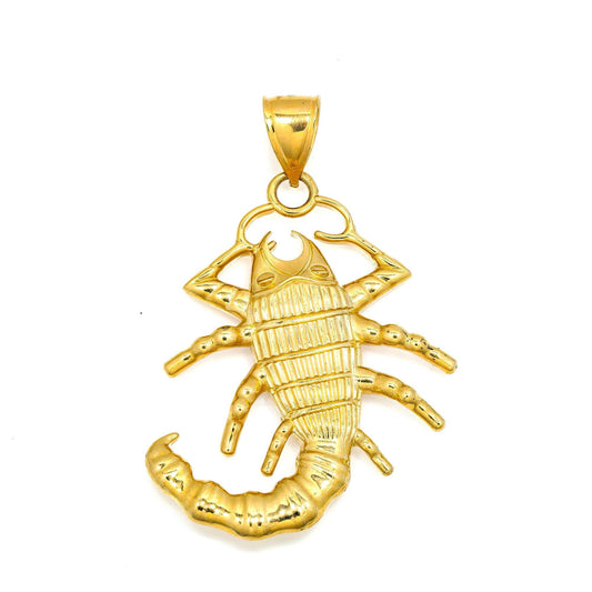 10K GOLD SCORPION PENDANT 2.6"