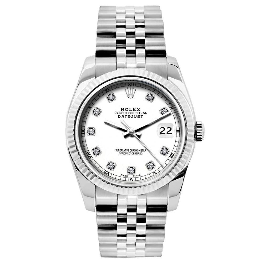 Rolex Datejust 26mm Stainless Steel Bracelet White Dial
