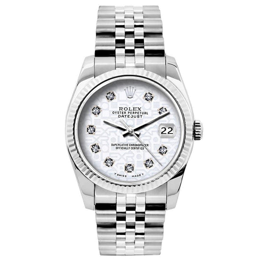 Rolex Datejust 26MM White Diamond Dial With Stainless Steel Jubilee Bracelet
