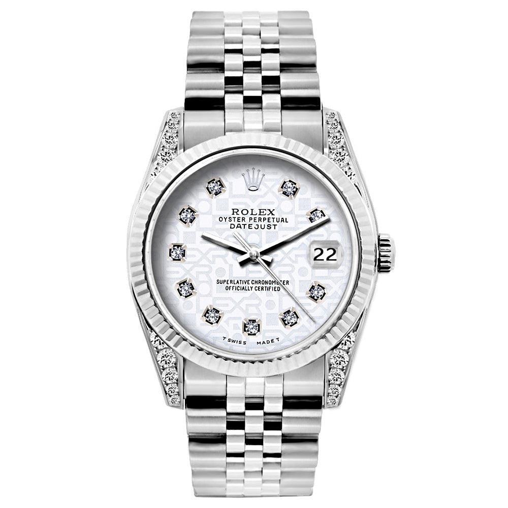 Rolex Datejust 26MM White Diamond Dial With Stainless Steel Jubilee Bracelet