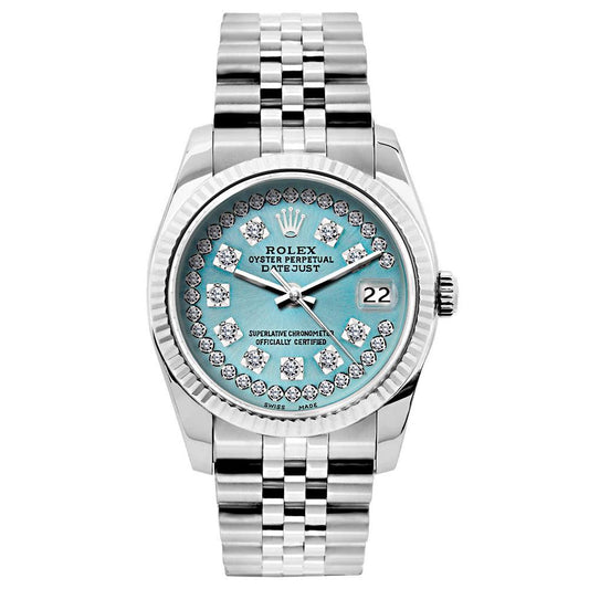 Rolex Datejust 26mm Stainless Steel Bracelet Turquoise Dial