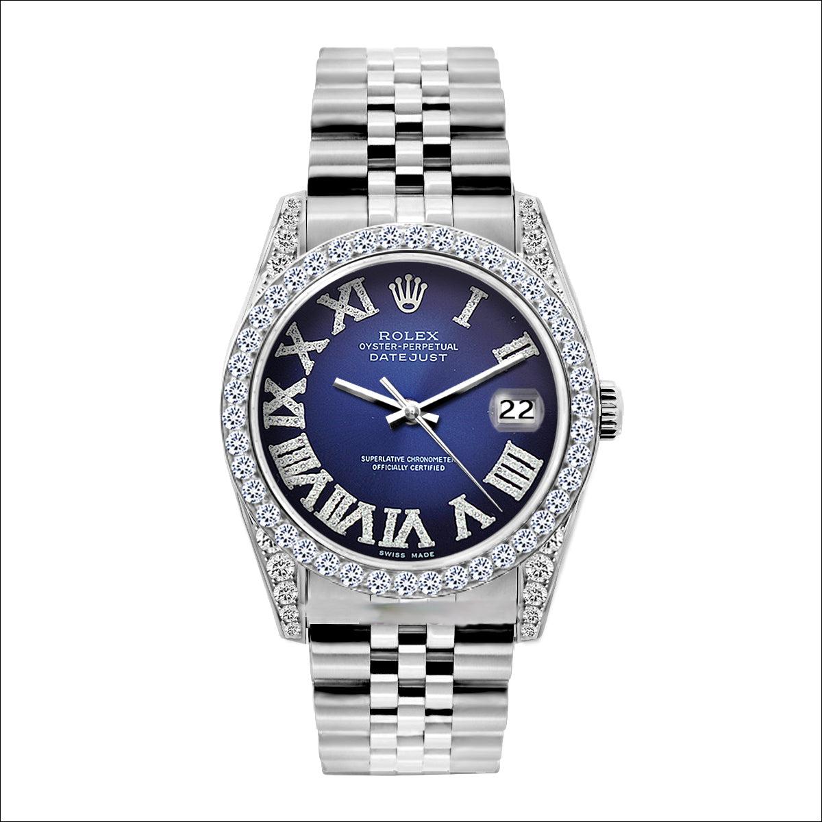 Rolex Datejust 36MM Blue Diamond Dial With Diamond Bezel