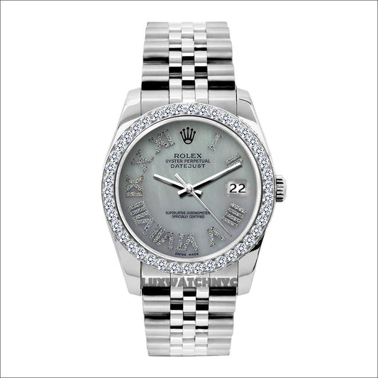 Rolex Datejust 36MM Mother Of Pearl Diamond Dial With Diamond Bezel