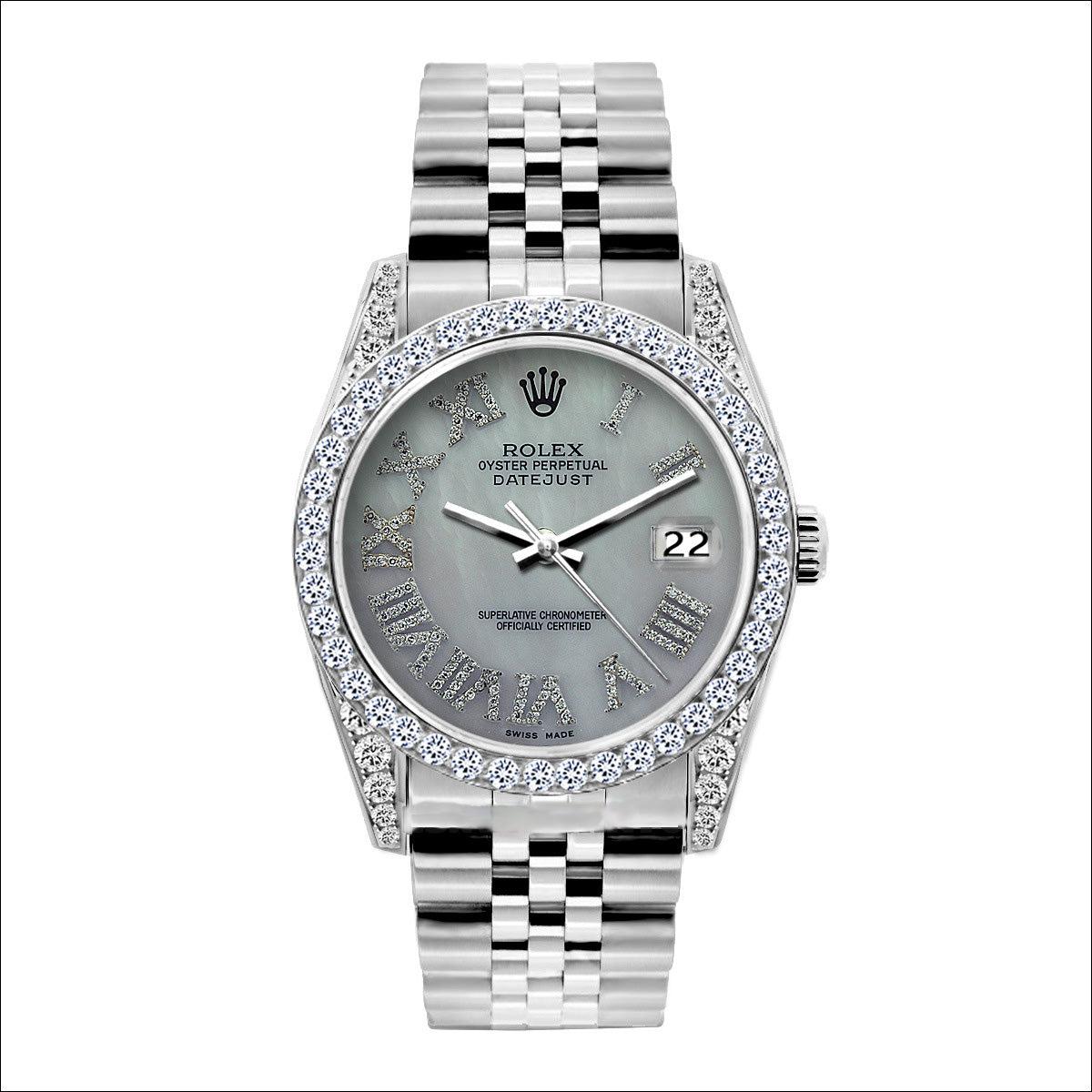 Rolex Datejust 36MM Mother Of Pearl Diamond Dial With Diamond Bezel