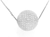 14K White Gold Diamond Ball Necklace With Round Cut Diamonds 6.00CT