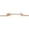 18K Yellow Gold Diamond Arrow Bracelet With Round Cut Diamonds 0.20CT