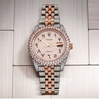 Rolex Datejust II Diamond Watch, 126331 41mm, Champagne Diamond Dial With 17.75 CT Diamonds