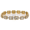 14K Yellow and White Gold Men's Bracelet With Total of 10.06 CT Diamonds