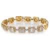 14K Yellow and White Gold Men's Bracelet With Total of 10.06 CT Diamonds