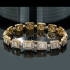 14K Yellow and White Gold Men's Bracelet With Total of 10.06 CT Diamonds