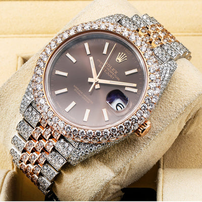 Rolex Datejust Diamond Watch, 126331 41mm, Brown Dial With 22.75 CT Diamonds