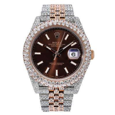 Rolex Datejust Diamond Watch, 126331 41mm, Brown Dial With 22.75 CT Diamonds