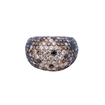 18K Rose Gold Oval Shaped Diamond Ring