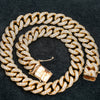 10K Yellow Gold Men's Cuban Link Chain 12MM With 25.25 CT Diamonds