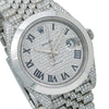 Rolex Datejust Diamond Watch, 126300 41mm, Silver Diamond Dial With Stainless Steel Jubilee Bracelet