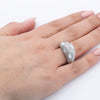 18K White Gold Oval Shaped Ring