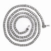 14K White Gold 26" Men's Tennis Chain With 8.75 CT Diamonds