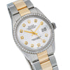 Rolex Datejust Diamond Watch, 1601 36mm, White Diamond Dial With Two Tone Bracelet