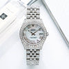 Rolex Datejust Diamond Watch, 178240 31mm, Blue Mother Of Pearl Dial with 9.25CT Diamonds