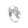 18K White Gold Oval Shaped Ring