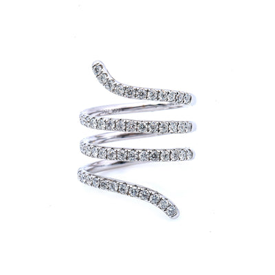 18K White Gold Spring Shaped Ring