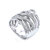 18K White Gold Oval Shaped Ring