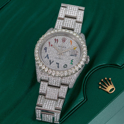 Rolex Datejust Diamond Watch, 116234 36mm, Silver Diamond Dial With Stainless Steel Bracelet