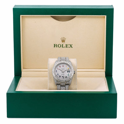 Rolex Datejust Diamond Watch, 116234 36mm, Silver Diamond Dial With Stainless Steel Bracelet