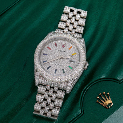 Rolex Datejust Diamond Watch, 116234 36mm, Silver Diamond Dial With Stainless Steel Bracelet