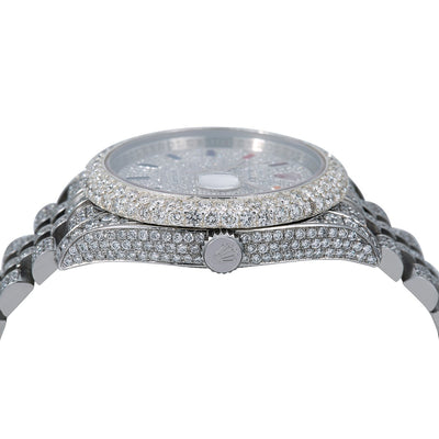 Rolex Datejust Diamond Watch, 116234 36mm, Silver Diamond Dial With Stainless Steel Bracelet