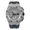 Audemars Piguet Royal Oak Offshore 26170ST Silver Diamond Dial With Leather Bracelet