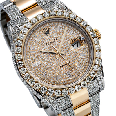 Rolex Datejust II Diamond Watch, 116333 41mm, Champagne Dial With 12.5CT Diamonds