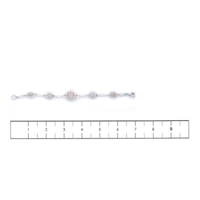 18K White  Gold  Women Bracelet With Small Balls