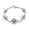 18K White  Gold  Women Bracelet With Small Balls