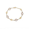 18K Yellow Gold  Women Bracelet With Circles