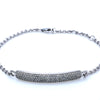 18K White Gold Oval Shaped Women Bracelet