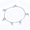 18K White Gold Women Bracelet With Small Pendants