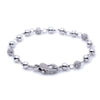 14K White Gold Women Bracelet With Small Balls