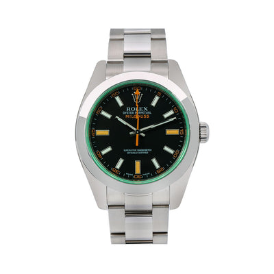 Rolex Milgauss 116400V 40MM Black Dial With Stainless Steel Oyster Bracelet