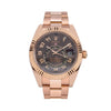 18K Rose Gold Rolex Sky-Dweller 326935 42mm Chocolate Sunray Dial