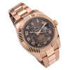 18K Rose Gold Rolex Sky-Dweller 326935 42mm Chocolate Sunray Dial