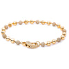 14K Yellow Gold Women Bracelet With Small Balls