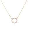 18K Yellow Gold Women Necklace with Circle