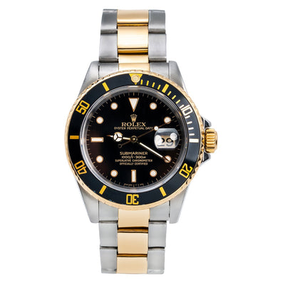 Two Tone Rolex Submariner 16613 40mm Black Dial