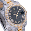 Rolex Datejust II Diamond Watch, 116333 41mm, Black Diamond Dial With Two Tone Oyster Bracelet