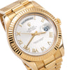 18K Yellow Gold Rolex Day-Date II President 218238 41mm Silver with Roman Numerals Dial